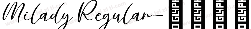 Milady Regular字体转换
